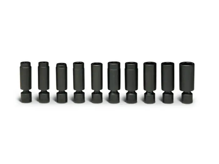 Wright Tool 10 Piece 3/8 in Drive 6-Point Deep Metric Black Oxide Universal Power Impact Socket Set, 10 - 19mm - WT 352 Socket Set Wright Tool
