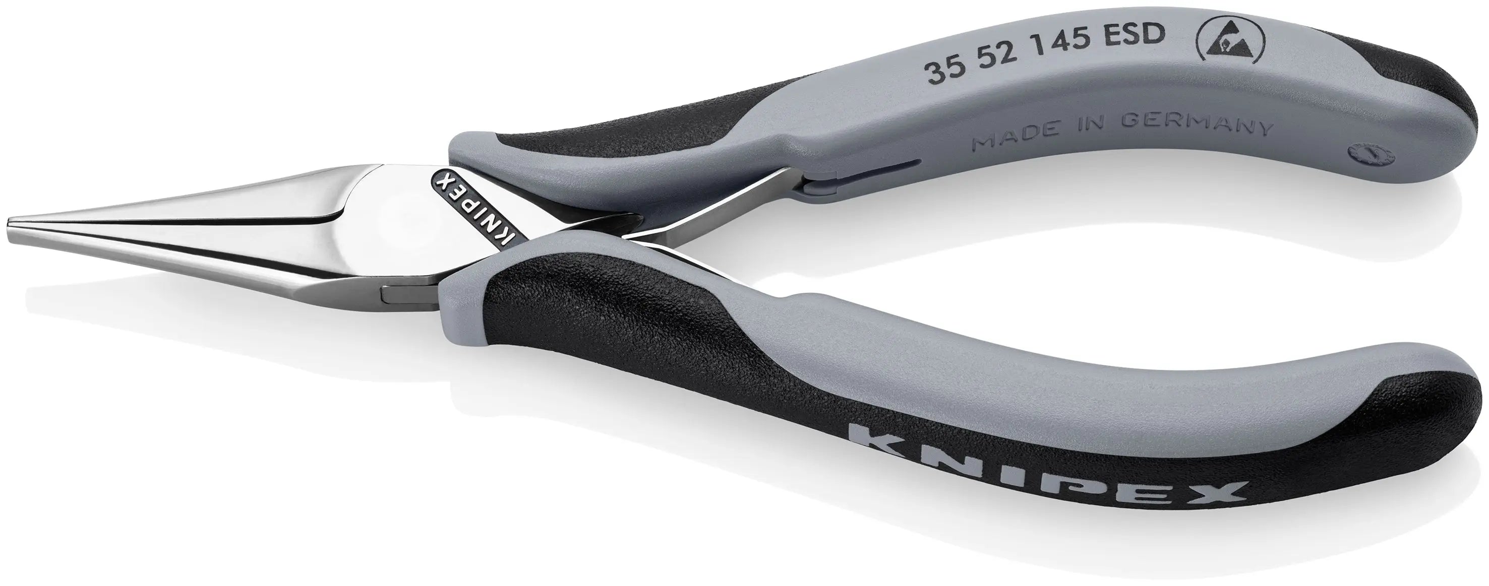 KNIPEX 35 52 145 ESD | 5 3/4" Electronics Pliers-Flat Tips, ESD Handles Knipex