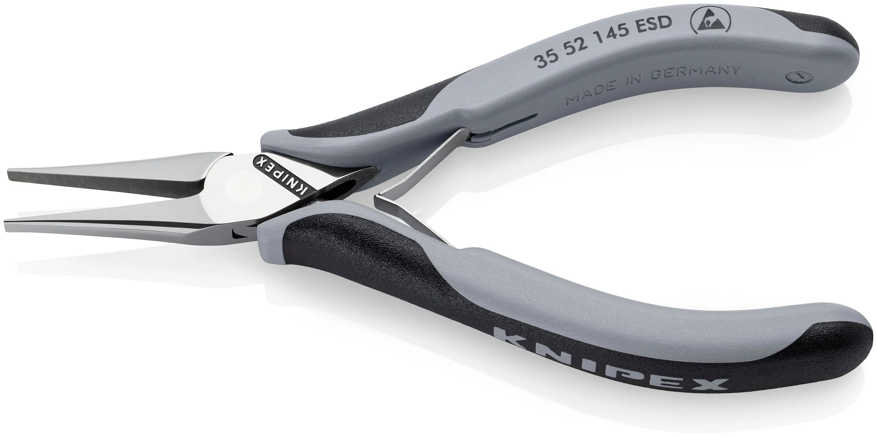 KNIPEX 35 52 145 ESD | 5 3/4" Electronics Pliers-Flat Tips, ESD Handles Knipex