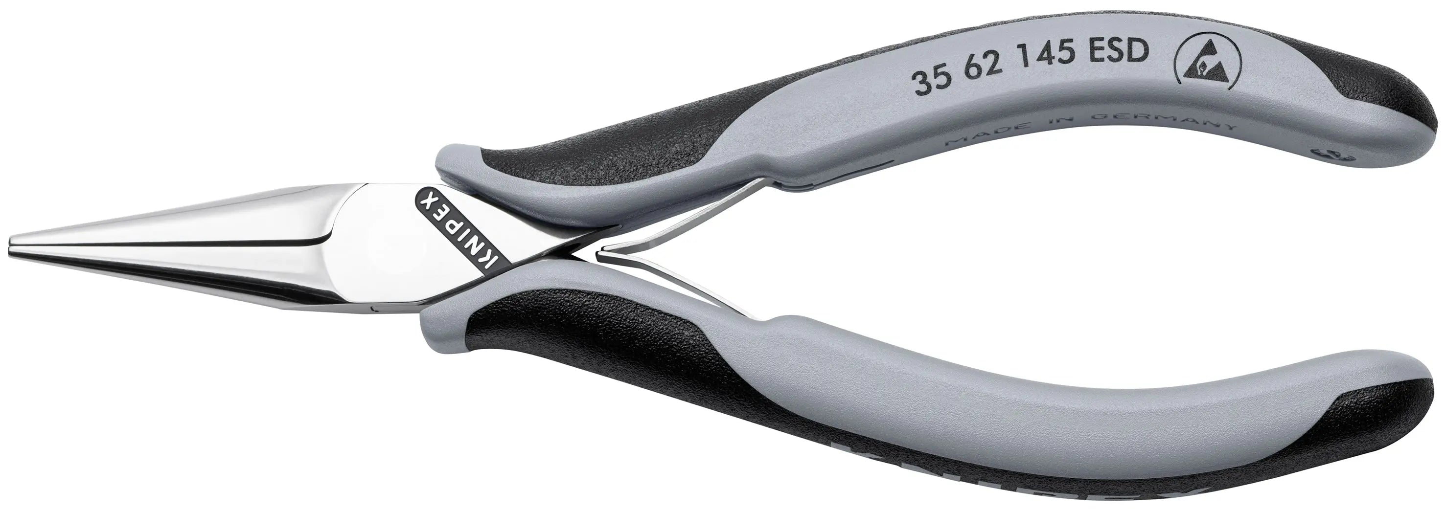 KNIPEX 35 62 145 ESD | 5 3/4" Electronics Pliers-Half Round Tips, ESD Handles Knipex