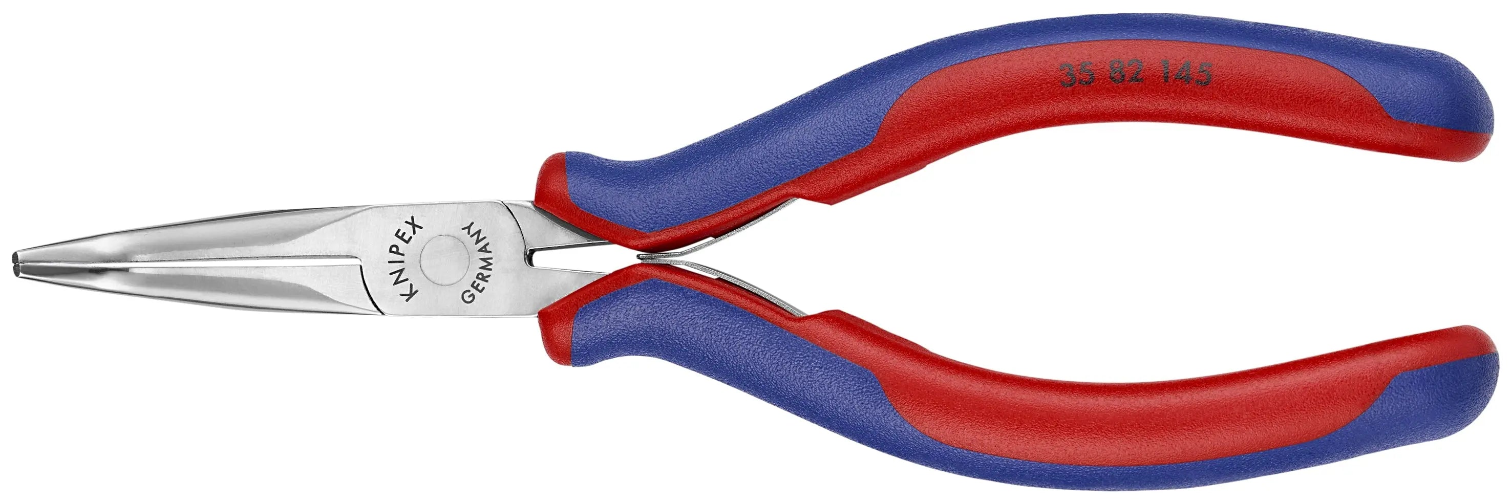 Knipex 35 82 145 KN | Electronics Pliers, Half Round Tips, 45 degree Angled, Multi-Component Knipex