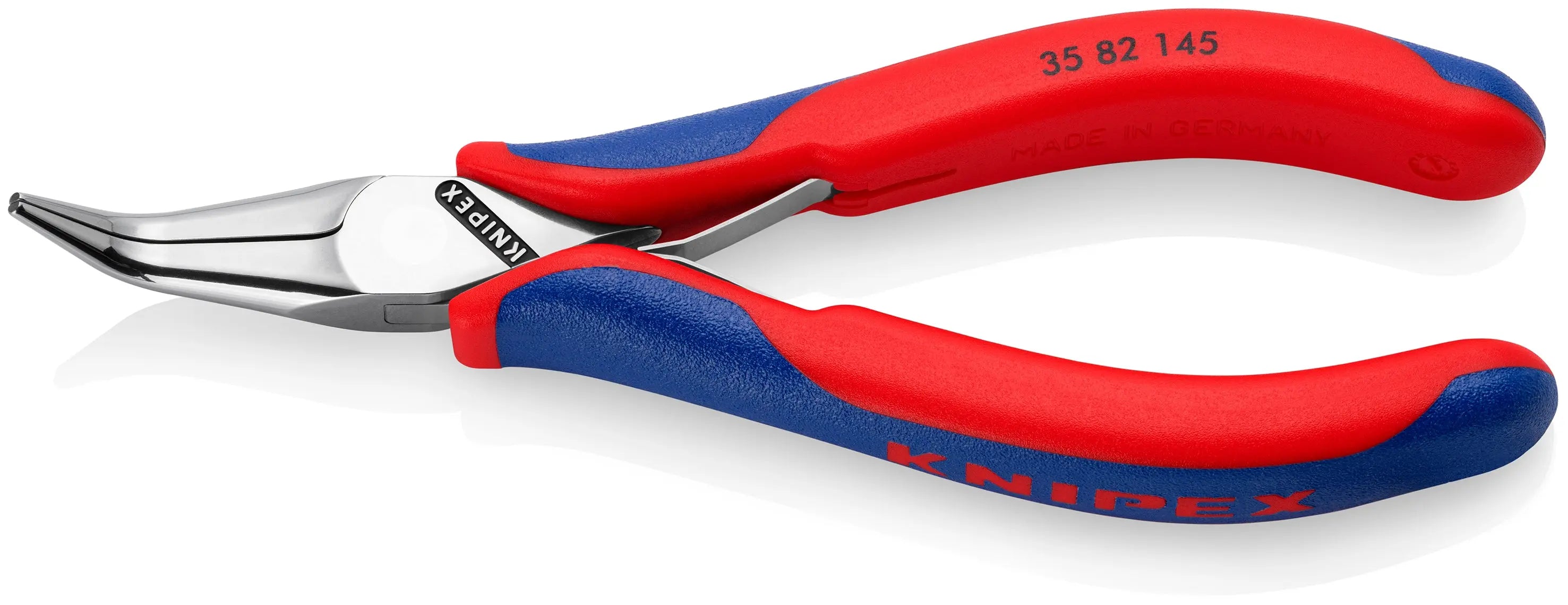 KNIPEX 35 82 145 | 5 3/4" Electronics 45 degree Angled Pliers-Half Round Tips Knipex