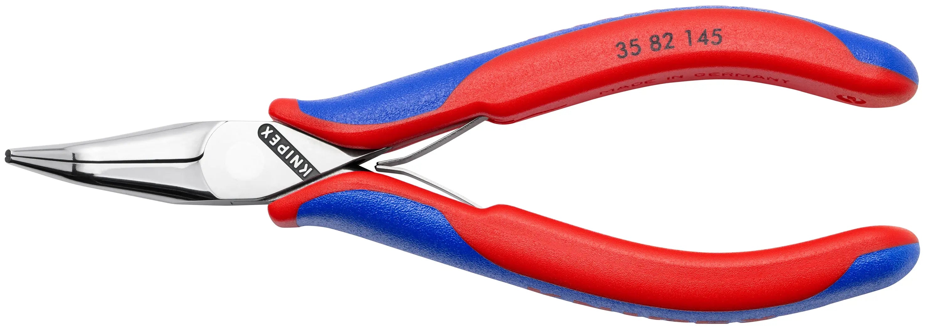 KNIPEX 35 82 145 | 5 3/4" Electronics 45 degree Angled Pliers-Half Round Tips Knipex