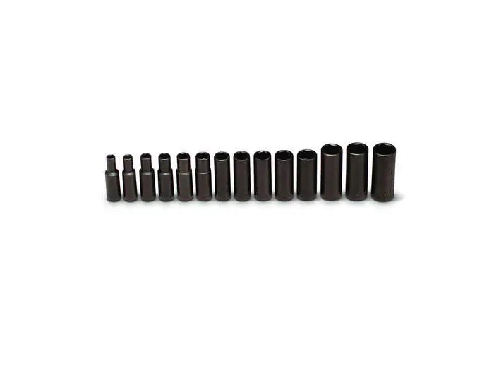Wright Tool 14 Piece 3/8 in Drive 6-Point Deep Impact Metric Socket Set, 6 - 19mm - WT 358 Socket Set Wright Tool