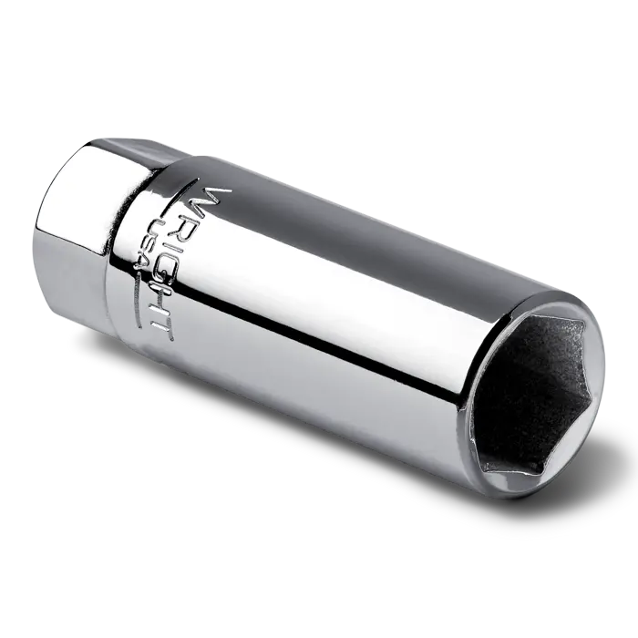 Wright Tool 3/8 in Drive 6-Point Metric Polished Spark Plug Holding Hand Socket, 18mm - WT 3588 Socket Wright Tool