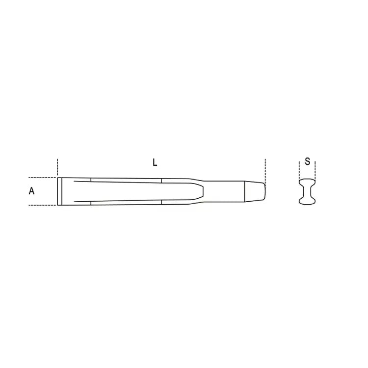 Beta Tools (Article# 35 300) 34mm Flat Chisel, Ribbed Type - BT 350006 Beta Tools