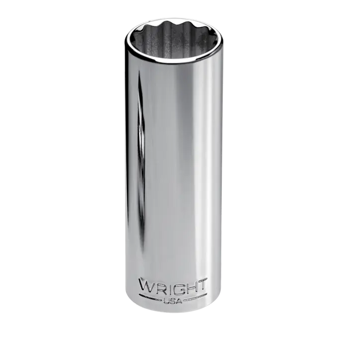 Wright Tool 1/4 in Drive 12-Point Deep SAE Polished Hand Socket, 7/32 in - WT 2607 Socket Wright Tool