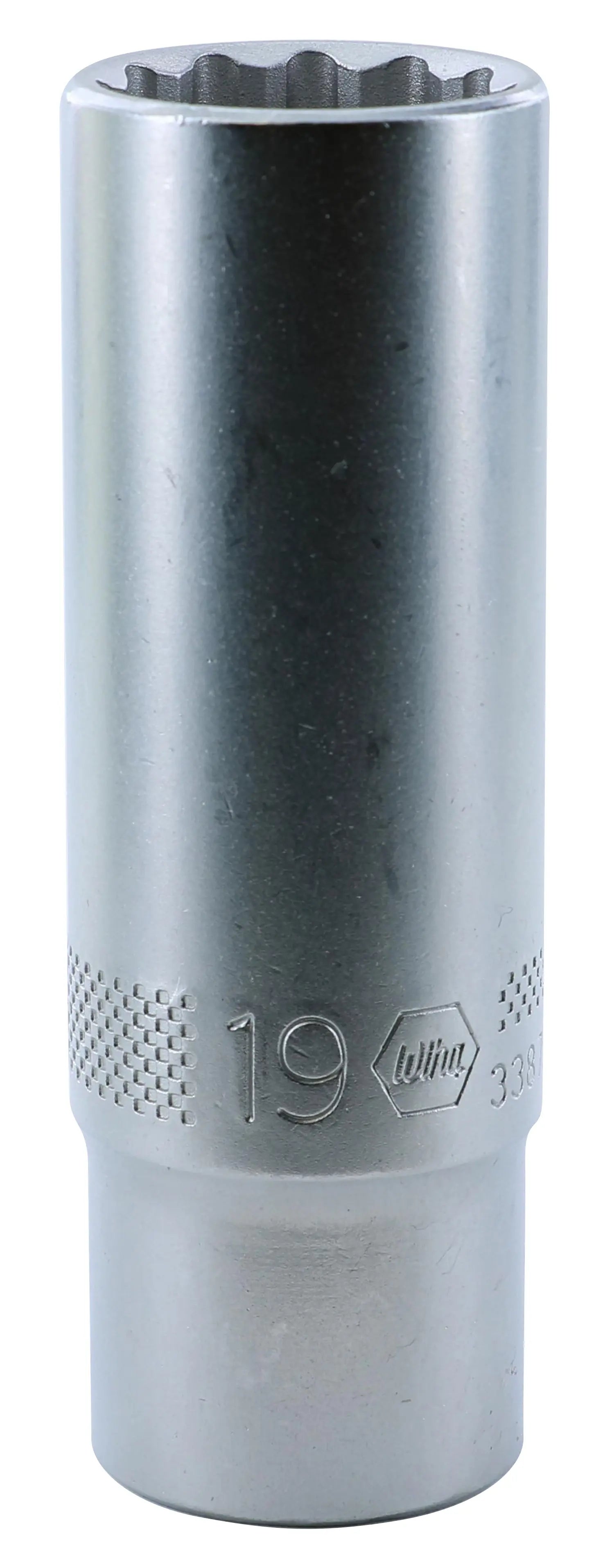 Wiha 33875, 1/2" Drive Deep Socket, 12 Point, 19.0mm Wiha