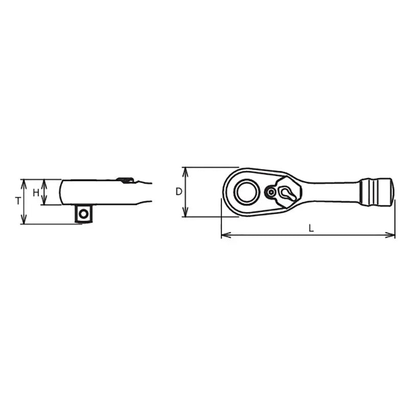 Ko-ken Tools 3/8" Sq.Dr. Ratchet Handle 72 teeth Short Length 100mm Quick Release Z-series Ko-ken Tools