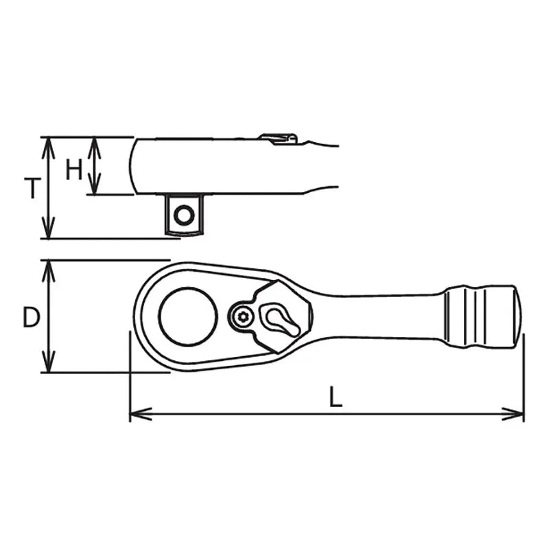 Ko-ken Tools Z-Series 3/8" Sq.Dr. Reversible Ratchet, L=100mm - 72 Tooth Ko-ken Tools