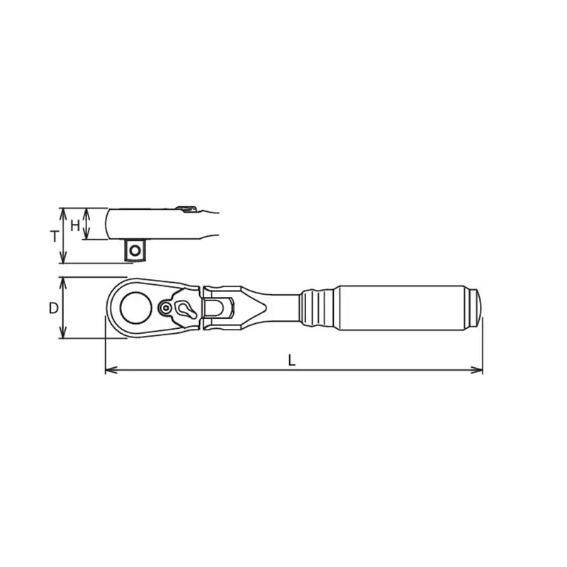 Ko-ken Tools Z-Series 3/8" Sq.Dr. Flexible Ratchet, Reversible (L=280mm), 72 Tooth Ko-ken Tools
