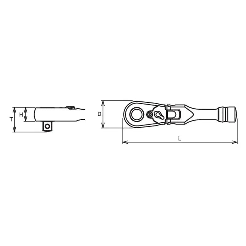 Ko-ken Tools 3/8" Sq.Dr. Ratchet Handle 72 teeth Short, Flexible Head Length 100mm Quick Release Z-series Ko-ken Tools
