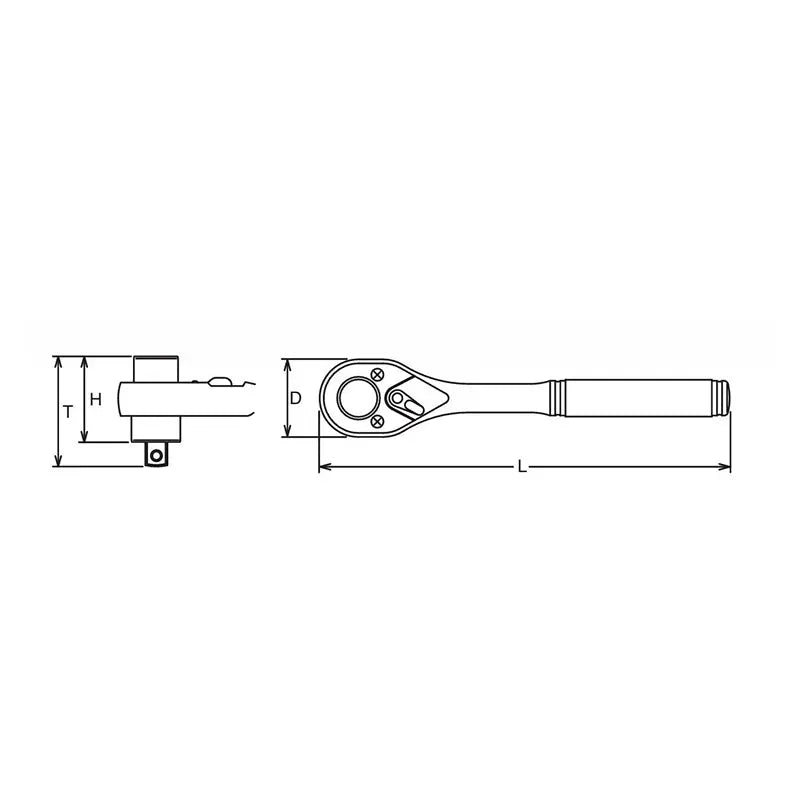 Ko-ken Tools 3/8 Sq. Dr. Torque Ratchet 25Nm Length 178mm For Spark Plug Ko-ken Tools