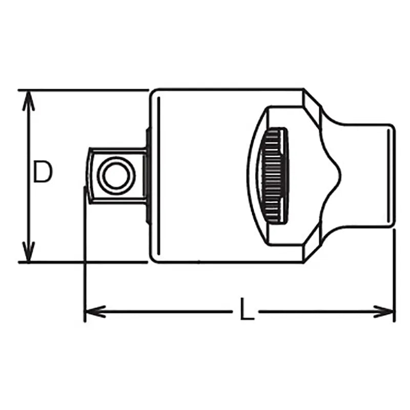 Ko-ken Tools 3/8 Sq. Dr. Ratchet Adaptor 45 teeth Length 55mm Ko-ken Tools