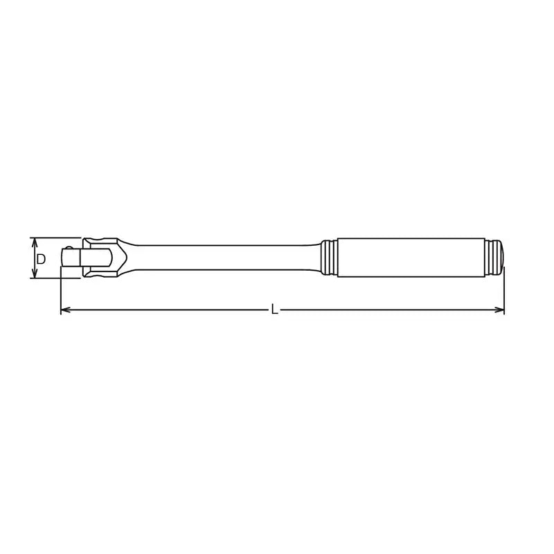 Ko-ken Tools 3/8 Sq. Dr. Hinge Handle Length 250mm Plastic Handle Ko-ken Tools