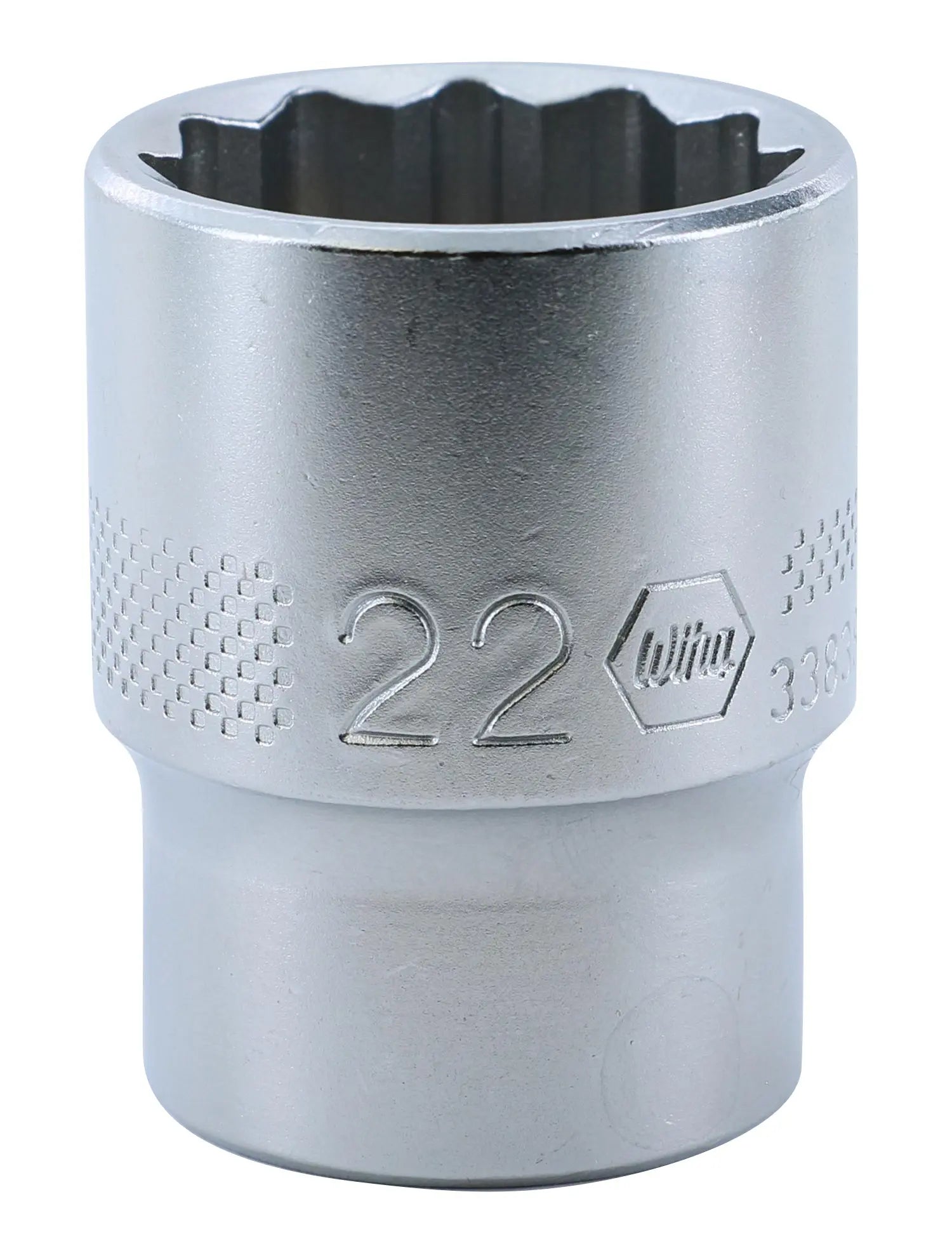 Wiha 33838, 1/2" Drive Socket, 12 Point, 22.0mm Wiha