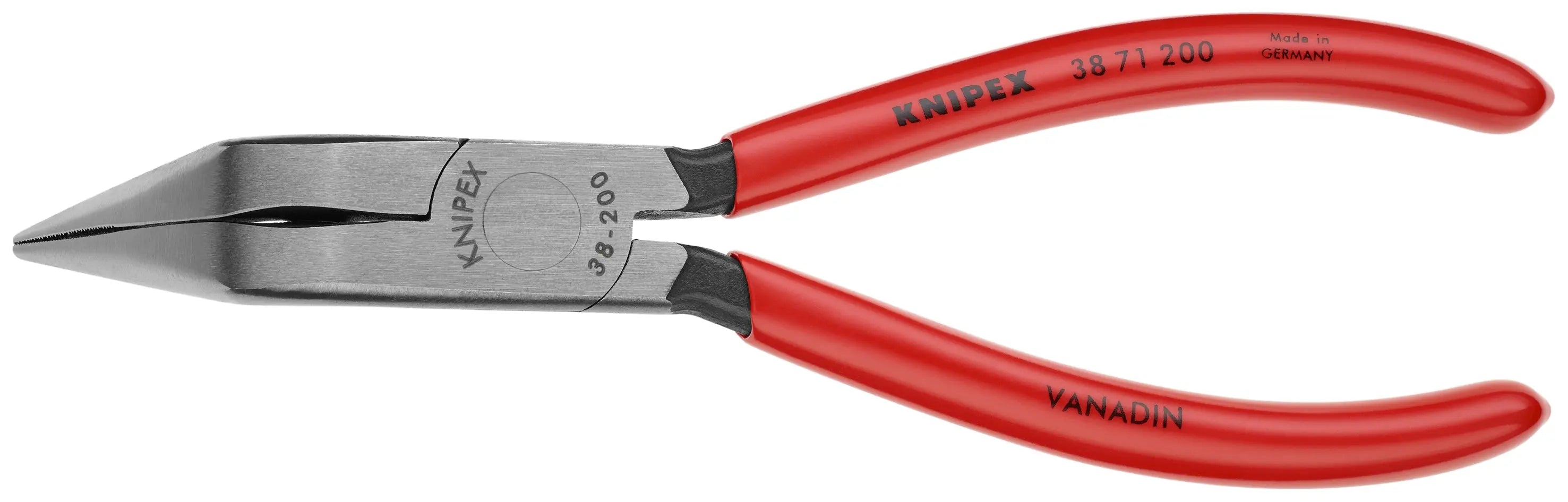 Knipex 38 71 200 KN | Long Nose Pliers W/O Cutter, Angled Knipex