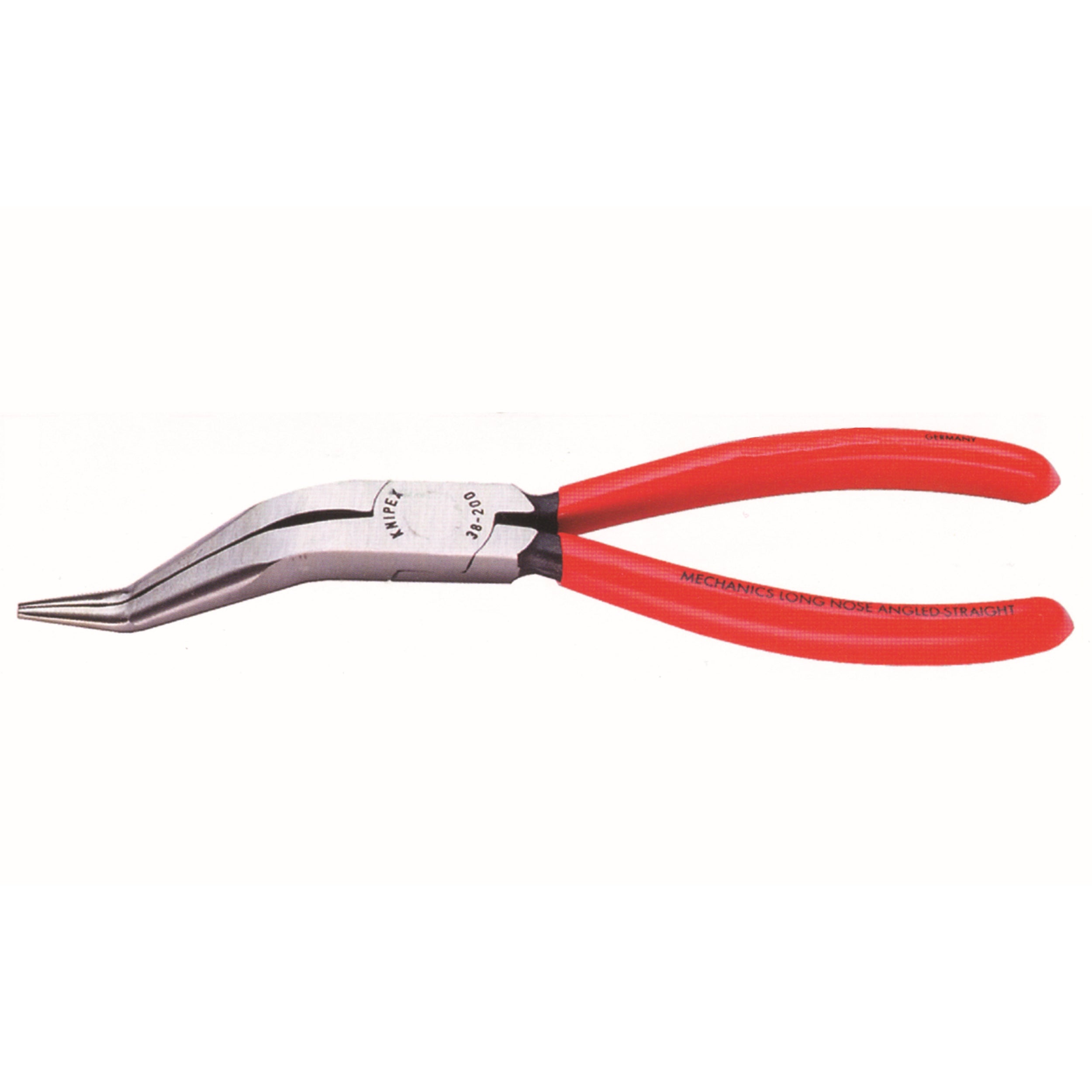 Knipex 38 81 200 A KN | Long Nose Pliers W/O Cutter, Double Angled