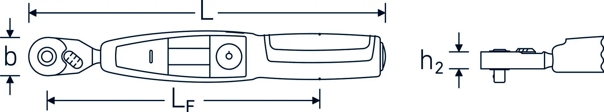 Stahlwille Sensotork Electronic Torque Wrench with Fixed Fine-Tooth Ratchet - ST 96504602 Stahlwille