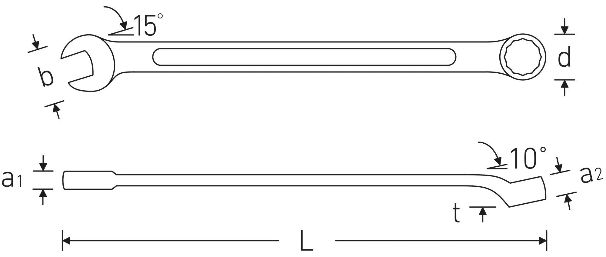 Stahlwille Combination Wrench, 36mm x 36mm - ST 40103636 Stahlwille
