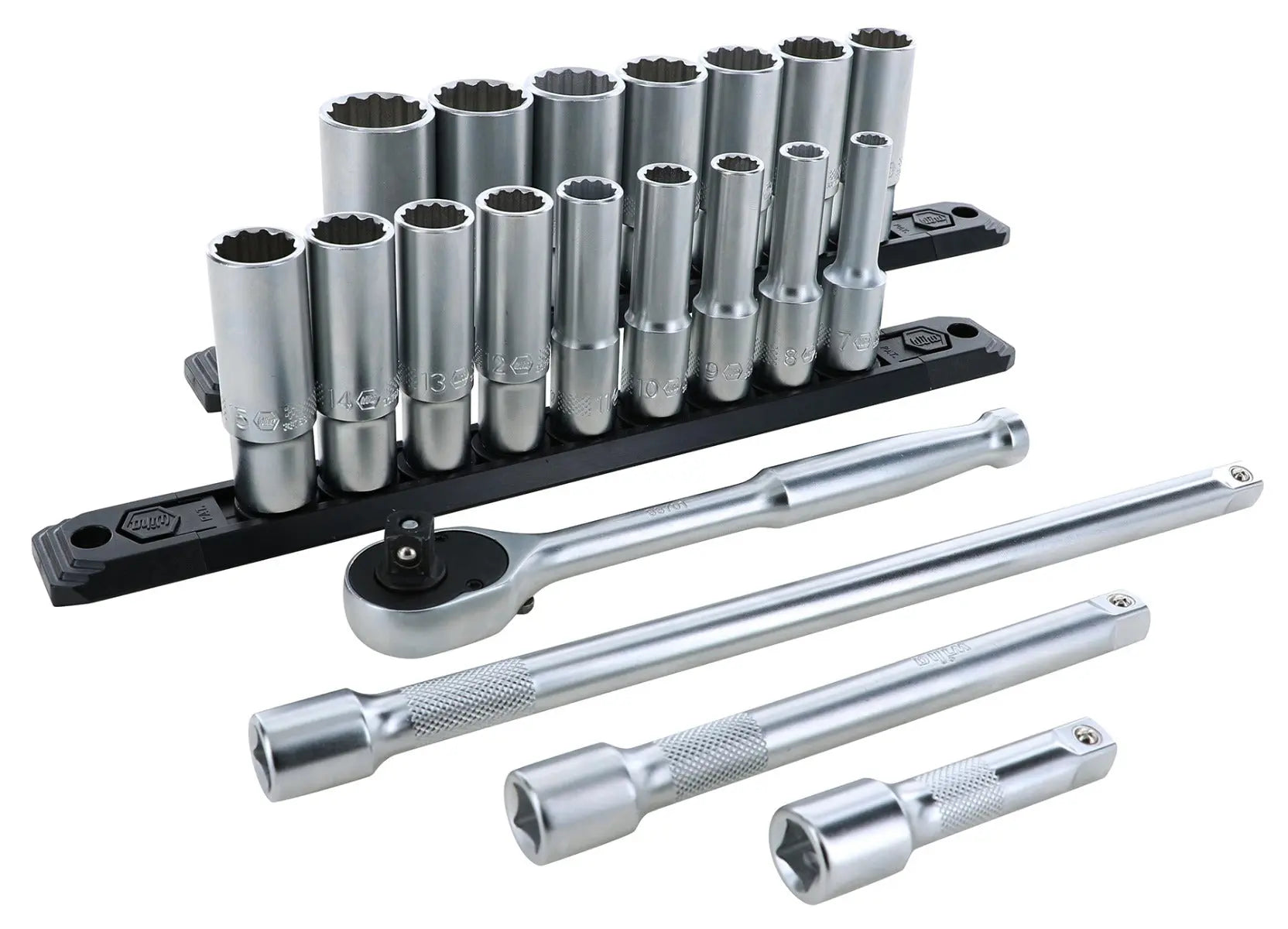 Wiha 33793, 3/8" Dr. 20 Pc. Deep Metric Socket Set Wiha