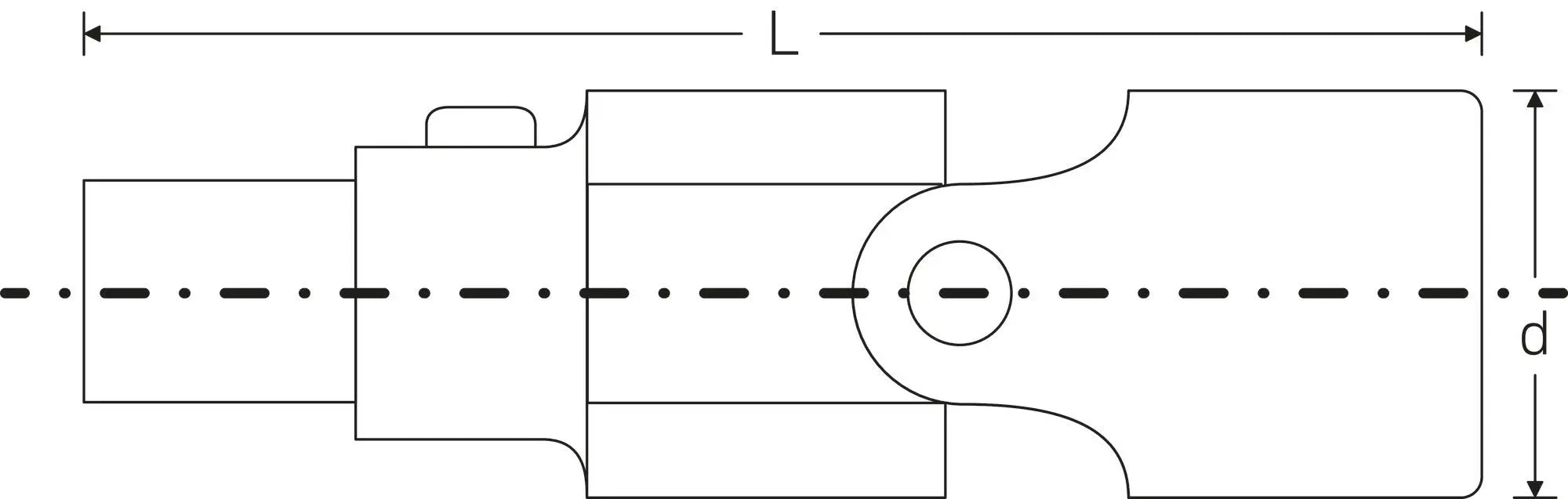 Stahlwille QuickRelease Universal Joint, Length 80mm - ST 13021000 Stahlwille