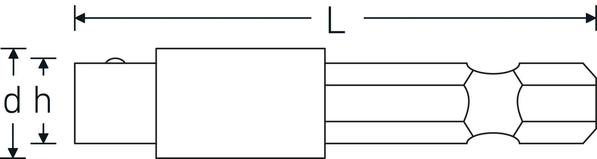 Stahlwille Machine-Operated Bit Connector, 50 x 13mm - ST 31180000 Stahlwille