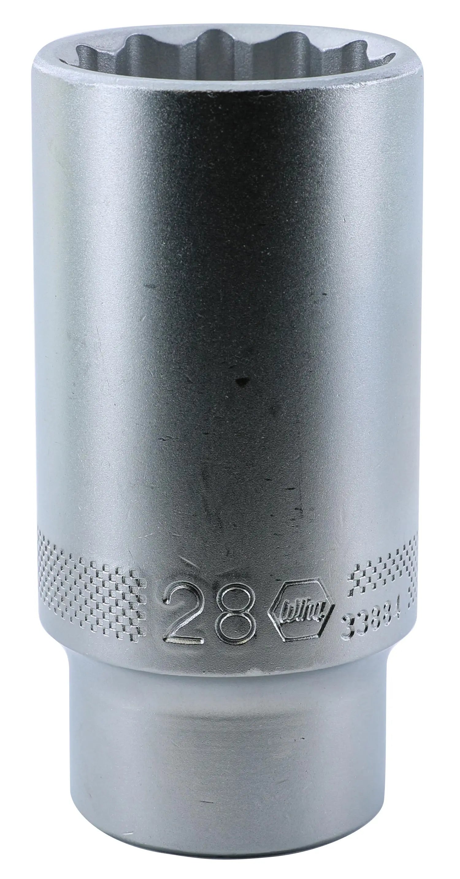 Wiha 33884, 1/2" Drive Deep Socket, 12 Point, 28.0mm Wiha