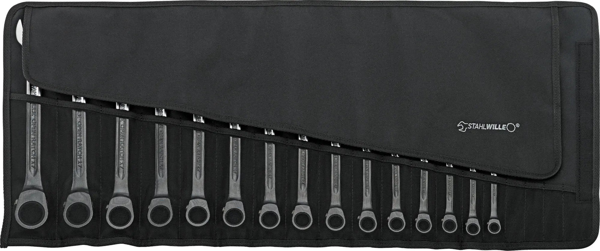 Stahlwille Set of 15 Combination Ratchet Wrench, 8 - 24mm - ST 96411715 Stahlwille