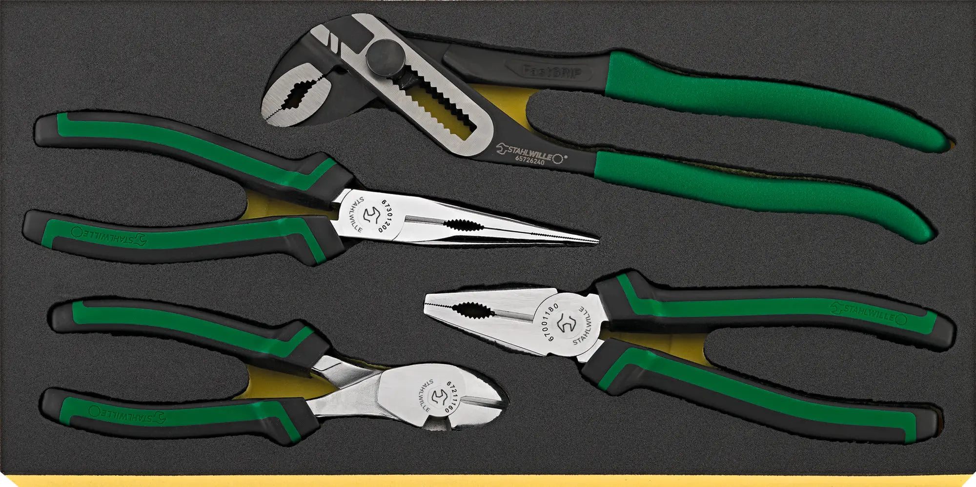Stahlwille Set of 4 Pliers with TCS Inlay, 35mm Height - ST 96830622 Stahlwille