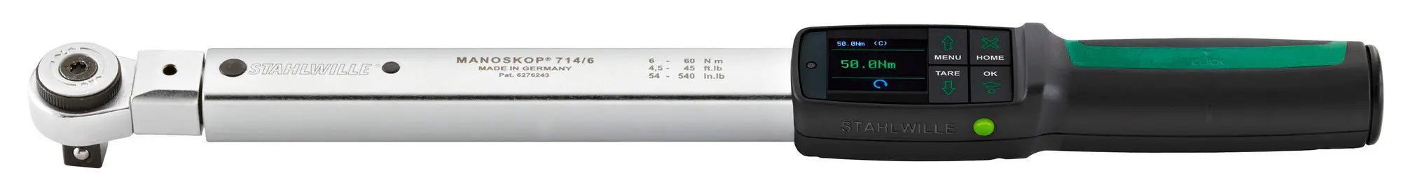 Stahlwille MANOSKOP Electromechanical Angle Torque Wrench with Insert Ratchet, 6 - 60 Nm - ST 96501006 Stahlwille