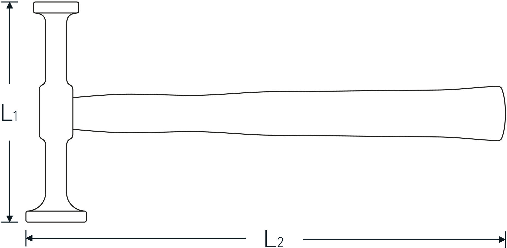 Stahlwille Planishing Hammer, Striking Surface 40mm - ST 70130004