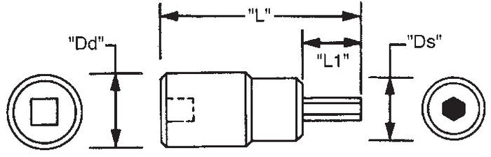 Wright Tool 1 in Drive SAE Hexagon Bit Impact Socket, 7/8 in - WT 8228 Socket