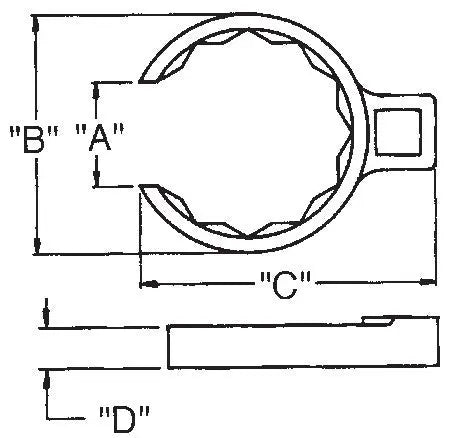 Wright Tool 3/8 in Drive 12-Point Flare Nut Crow Foot Wrench, 3/4 in - WT 1064 Wrench Wright Tool