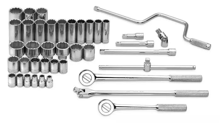 SK Tools - Set Socket 1/2dr Standard & Deep 12pt Fractional 4 - 4140 SK Tools