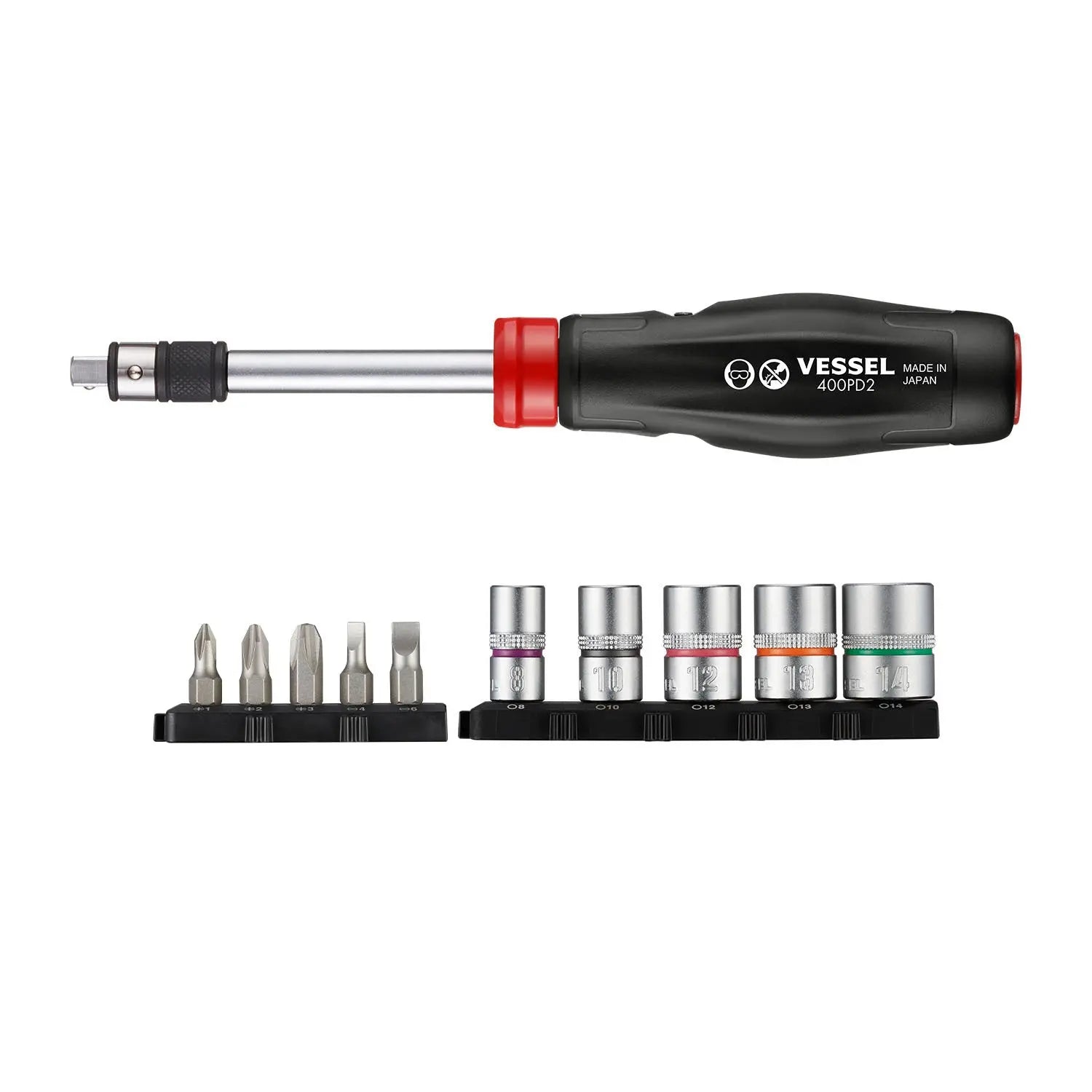 Vessel Tools Set of 11 2-Way Power Driver - VL 400PD21U