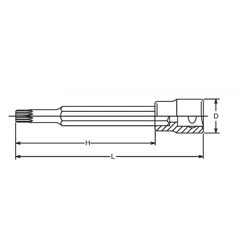 Ko-ken Tools 1/2 Sq. Dr. Bit Socket 10mm Double-Hex Length 100mm For Cylinder head bolt Ko-ken Tools