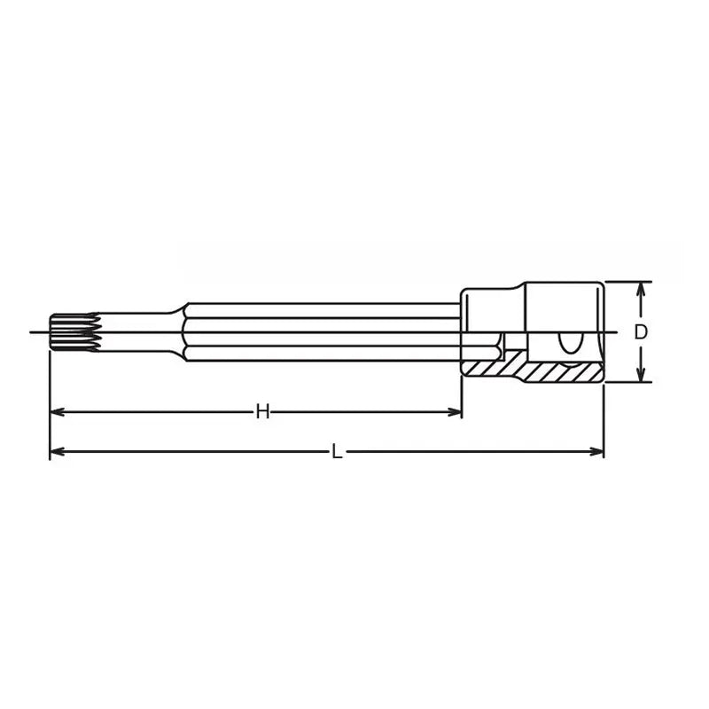 Ko-ken Tools 1/2 Sq. Dr. Bit Socket 8mm Double-Hex Length 120mm For Cylinder head bolt Ko-ken Tools