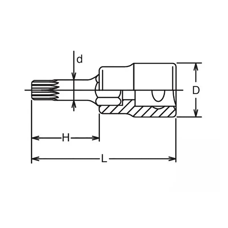 Ko-ken Tools 1/2 Sq. Dr. Bit Socket XZN M6 Triple Square Length 100mm Ko-ken Tools