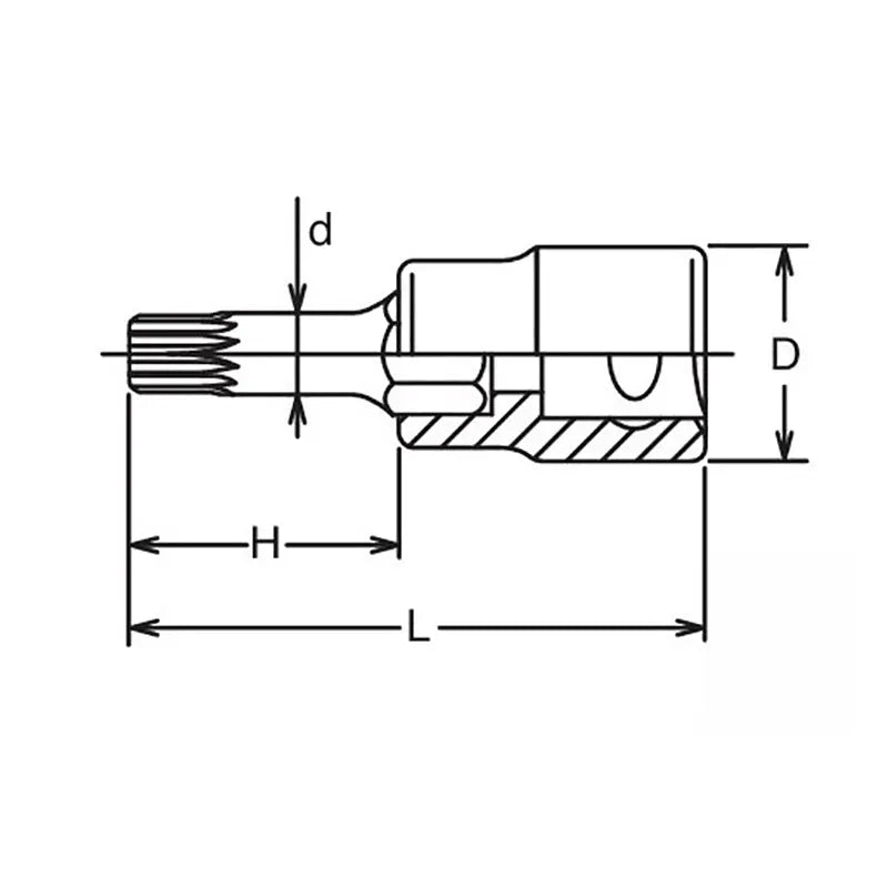 Ko-ken Tools 1/2 Sq. Dr. Bit Socket XZN M12 Triple Square Length 120mm Ko-ken Tools