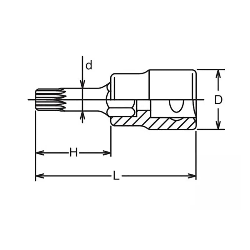 Ko-ken Tools 1/2 Sq. Dr. Bit Socket XZN M14 Triple Square Length 120mm Ko-ken Tools