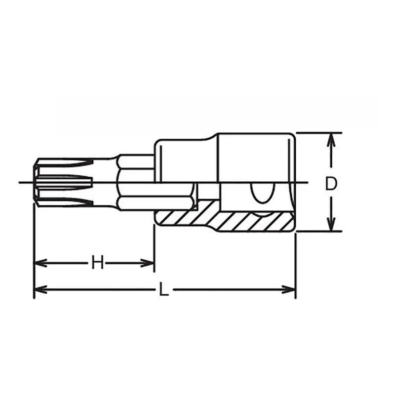 Ko-ken Tools 1/2 Sq. Dr. Bit Socket Ribe-CV M9 Length 100mm Ko-ken Tools
