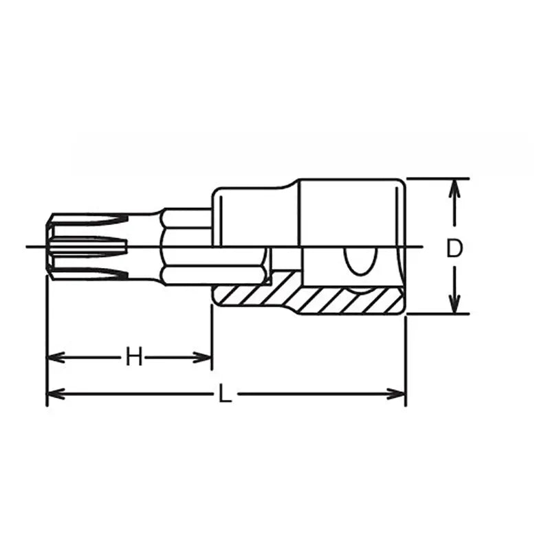 Ko-ken Tools 1/2 Sq. Dr. Bit Socket Ribe-CV M5 Length 60mm Ko-ken Tools
