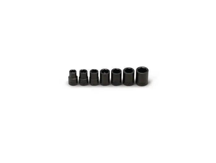 Wright Tool Set of 7 1/2 in Drive 6-Point Standard SAE Impact Socket, 7/16 in - 13/16 in - WT 408