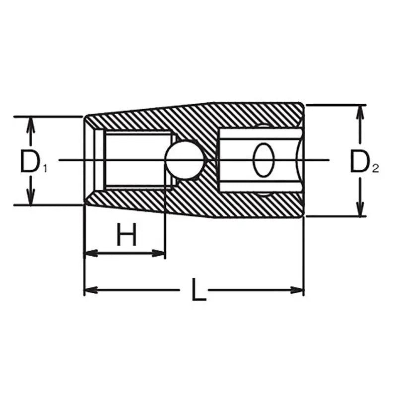 Ko-ken Tools 1/2 Sq. Dr. Stud Bolt Setter M12 X 1.75 Length 44mm Ko-ken Tools
