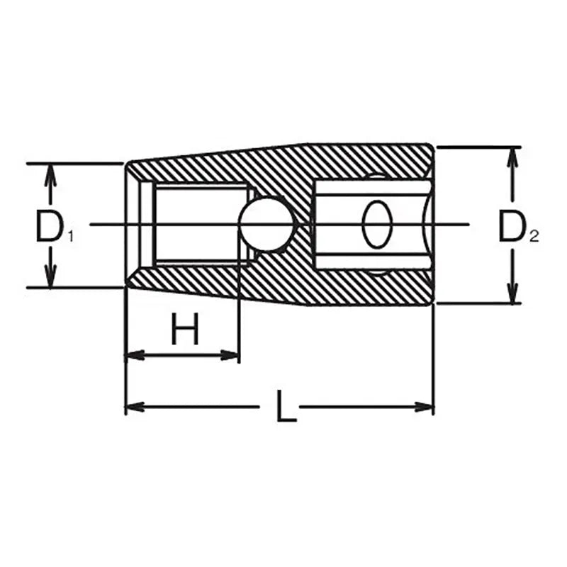Ko-ken Tools 1/2 Sq. Dr. Stud Bolt Setter M7 X 1.0 Length 37mm Ko-ken Tools