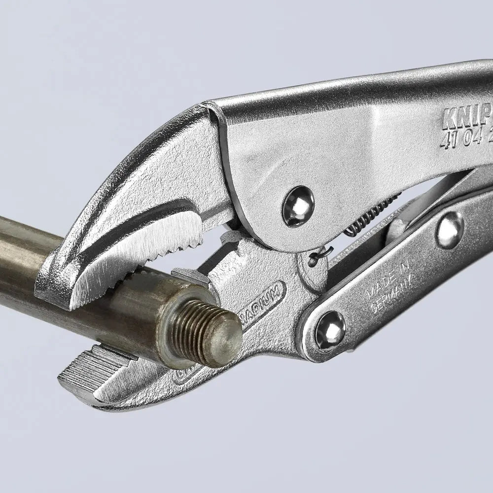 Knipex 41 04 250 KN | Locking Pliers, Round Jaws, Chrome Knipex