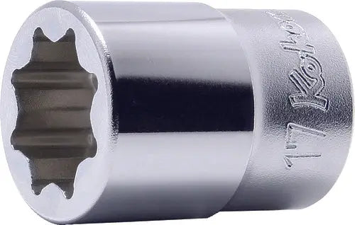 Ko-ken Tools 1/2 Sq. Dr. Socket 17mm Double Square Length 40mm For Lubrication service Ko-ken Tools