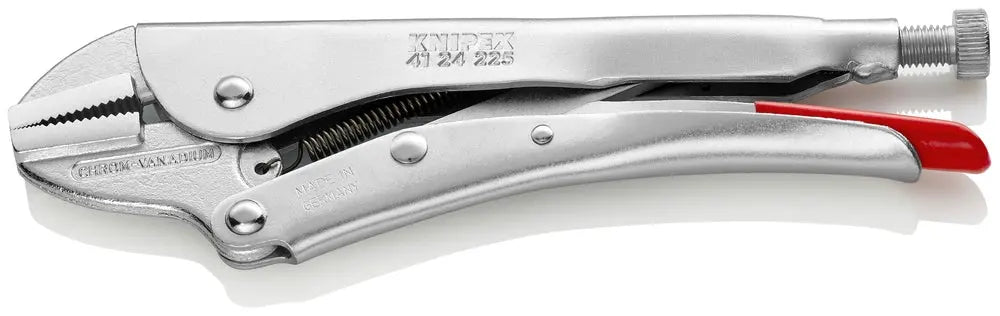 Knipex 41 24 225 KN | Locking Pliers, Straight Jaws, Chrome Knipex