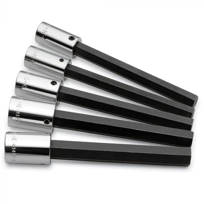 SK Tools - Set Socket Bit 1/2dr Fractional Lghex 5pc - 41255 SK Tools